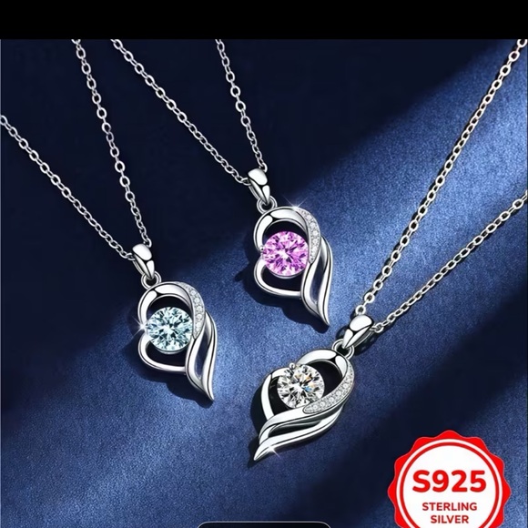 NEW Sterling silver 1 CT moissanite necklace - Picture 4 of 15